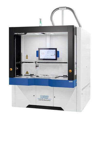 Eine Lasermaschine von LPKF, vergleichbar mit diesem Modell LPKF Power Weld 6600, schweißt die Bauteile des Ventilblocks zusammen.  (LPKF Welding Quipment)