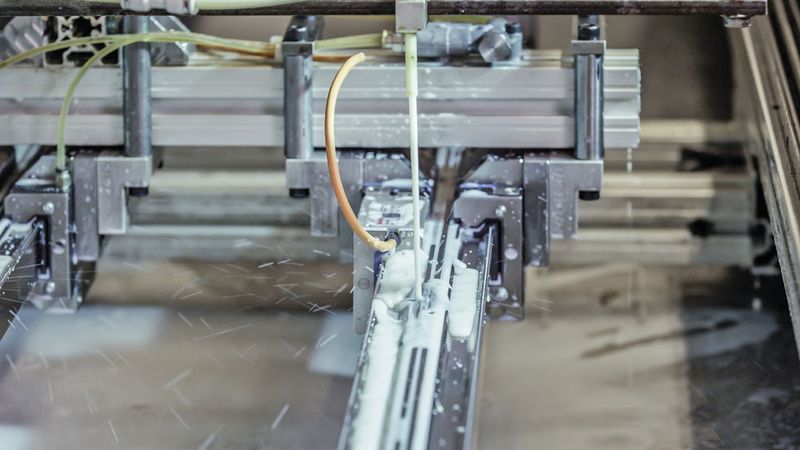 Durchgängig korrosionsbeständige Werkstoffe: Linearmodule von Rexroth sind auch gegenüber Kühlschmiermitteln, Salznebeln und anderen aggressiven chemischen Verbindungen beständig. (Rexroth)