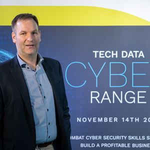 Ralf Stadler, Director Security, Mobility, IoT & Analytics DACH bei Tech Data eröffnet das Cyber Range Event(Tech Data)