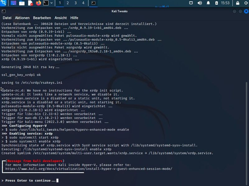 Kali-Linux kann auch für den Betrieb in Hyper-V-Umgebungen genutzt werden. Die Voraussetzungen dazu lassen sich direkt in der Weboberfläche starten. (Bild: Offensive Security)