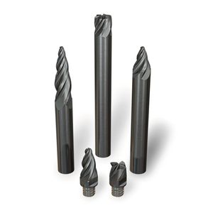 Eines der Highlights am Iscar-Stand sind die neuen VHM-Werkzeuge der Neobarrel-Linie zum Vorschlichten, Schlichten oder 3D-Profilfräsen in der Luft- und Raumfahrtindustrie, dem Werkzeug- und Formenbau sowie der Medizintechnik.(Bild:  Iscar)