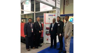 Die Vertreter der Firmen auf der Middle East Electricity. (Prettl Energy)