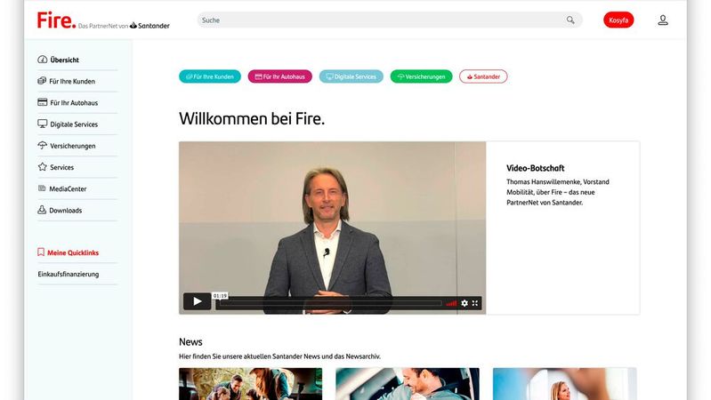 Santander Deutschland hat es sich zur Aufgabe gemacht, seine Handelspartner digital zu unterstützen.(Bild:  Santander)