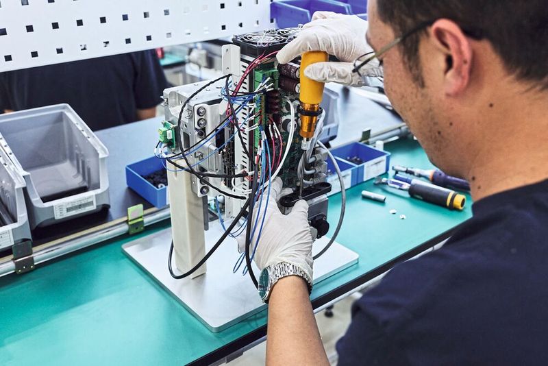 Roboter bauen Roboter in Fürstenfeldbruck: Noch bauen Menschen mit in der Fertigung von Agile Robots. (Bild: Agile Robots)