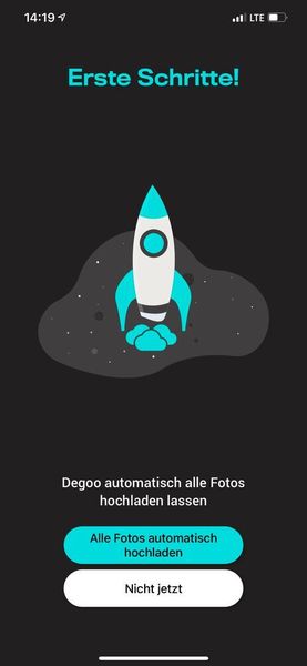 Degoo-App in iOS. (Joos/Degoo (Screenshot))