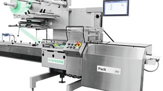 Die Pack 202 von Syntegon ist eine vollautomatisierte horizontale Schlauchbeutelmaschine für niedrige bis mittlere Geschwindigkeiten. (Bild: Syntegon)