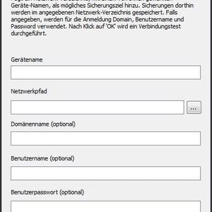 Die NAS-Konfiguration erfolgt an einem einzigen Bildschirm und erlaubt für sämtliche Prozesse den automatischen Zugriff auf zugangsgeschützte NAS-Speicher. Einmal konfiguriert, steht das NAS uneingeschränkt als Speicher-Medium zur Verfügung.