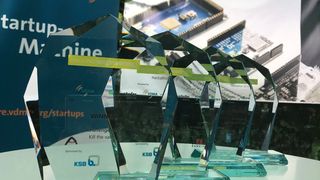 Bei der Challenge von KSB zur Komponentenerkennung in bestehenden Anlagen holte das Team „pumpident“ mit ihrem innovativen Ansatz zur Auslesung von Typenschildern den Sieg.  (Susanne Weber / Fraunhofer-Institut)