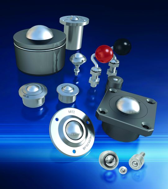 Miniatur-Kugelrollen, im Bild unten, aus dem Sortiment von Rodriguez, sind ideale Wahl für den Einsatz in Messinstrumenten, dem Leichtbau und in kompakten Bewegungsaufgaben.(Bild:  Rodriguez)