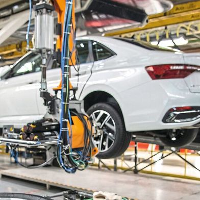 Jetta-Montage bei Volkswagen de México. (Bild: Volkswagen AG)