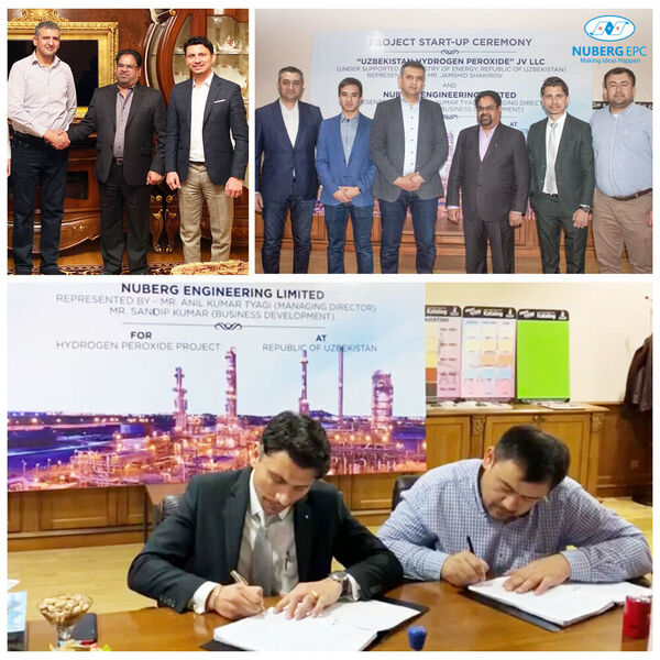 The contract signing ceremony for the hydrogen peroxide plant took place at Tashkent in Uzbekistan. (Nuberg EPC )