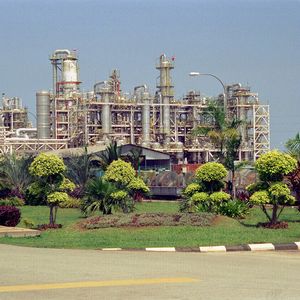View of the acrylic acid plant at the Kuantan site.