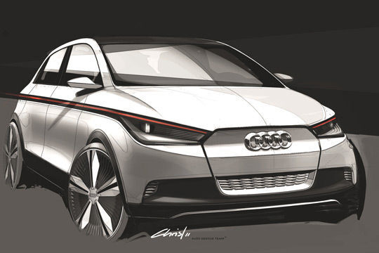 Comeback eines Avantgardisten: Audi zeigt auf der IAA eine Studie des kommenden A2. (Audi)