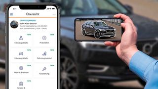 Volvo-Händler, die Fremdfabrikate in Zahlung nehmen, sollen über die App „Auto1-EVA“ Zeit sparen und bessere Vermarktungschancen haben. (Bild: Volvo/Auto1.com)