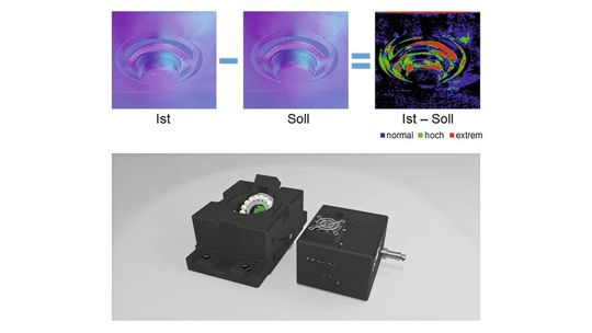 Das kamerabasierte Inform-QC-System vergleicht Bauteiloberflächen mit einem Soll-Zustand, macht Abweichungen sichtbar und kann direkt in bestehende Fertigungslinien integriert werden.(Bild:  Fraunhofer IGD)