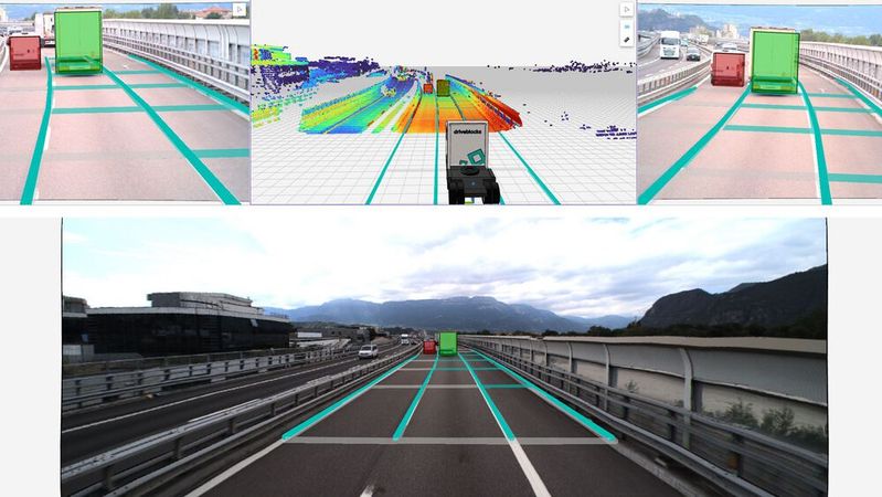 Driveblocks fusioniert für die Umfelderkennung die Daten verschiedener Sensoren.(Bild:  Driveblocks)