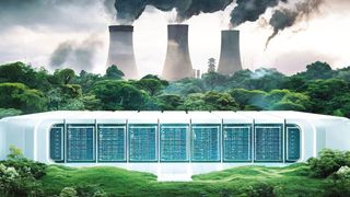 Die Kehrseite der schönen neuen KI-Welt: Für deren Betrieb reicht saubere Energie nicht aus. Eine sinnvolle Datacenter-Planung kann aber den Stromhunger zumindest begrenzen.  (Bild: © ThomasStockArt - stock.adobe.com / KI-generiert)