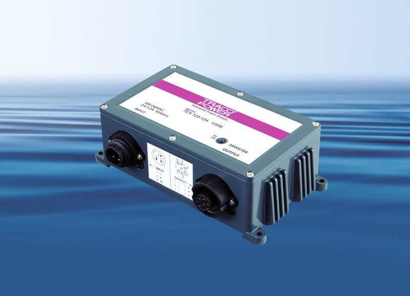 Die schockgeschützte Konstruktion der Schaltnetzteile der TEX-120-Serie ermöglicht die Montage an der Maschine und den Einsatz in explosionsgefährdeten Bereichen. (Bild: Reichelt)