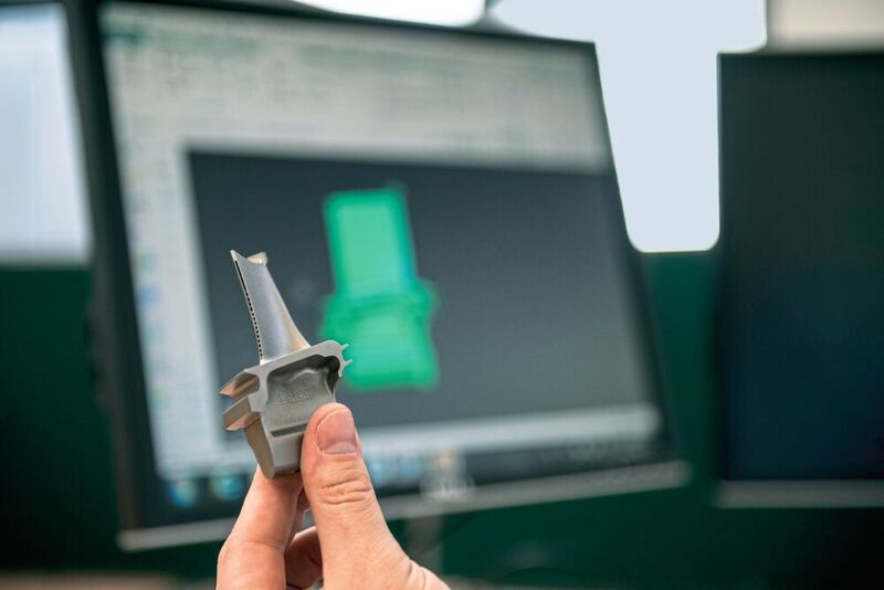 Blade, produced in a 3D printer. (Siemens)