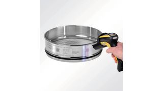 Analysensieb mit Data Matrix Code (DMC) (Bild: Haver & Boecker)