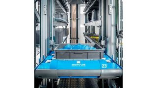 Die autonomen Transportroboter von Servus transportieren alles bis 50 Kilogramm und liefern die Ware just-in-time ab. (Bild: Servus)