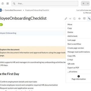 Das freigegebene Onboarding-Dokument führt Dokumenttyp, Gültigkeit und Audittermin als Metadaten und lässt sich sperren, in einen Workflow schicken, versionieren und mit Lesebestätigung verteilen.(Bild:  Joos – Hallo Welt!)
