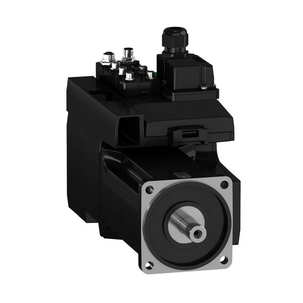 Der integrierte Servoantrieb Lexium 32 integrated ist in den Motorflanschgrößen 70 und 110 mm erhältlich, er ermöglicht aufwandsoptimierte Antriebslösungen bis 2,2 Kilowatt. (Bild: Schneider Electric)