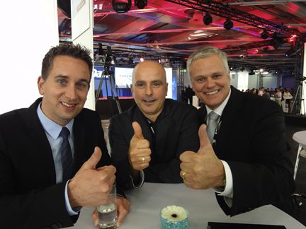 Thorsten Oevel, Silvan Tatzel und Wolfgang Brehm von Microsoft waren super drauf (v.l.) (Archiv: Vogel Business Media)