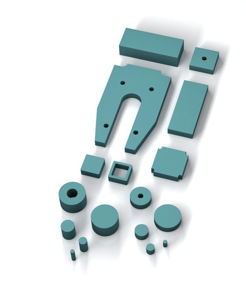 Dank individuellen Zuschnitts per CNC-Schneidemaschinen bietet ACE projektspezifisch konfektionierte SLAB-Platten, die schnell und kostengünstig integrierbar sind und dabei immense innere Dämpfungswerte aufweisen, auf Wunsch in Plattenstärken von bis zu 80 mm. (Bild: ACE Stoßdämpfer)