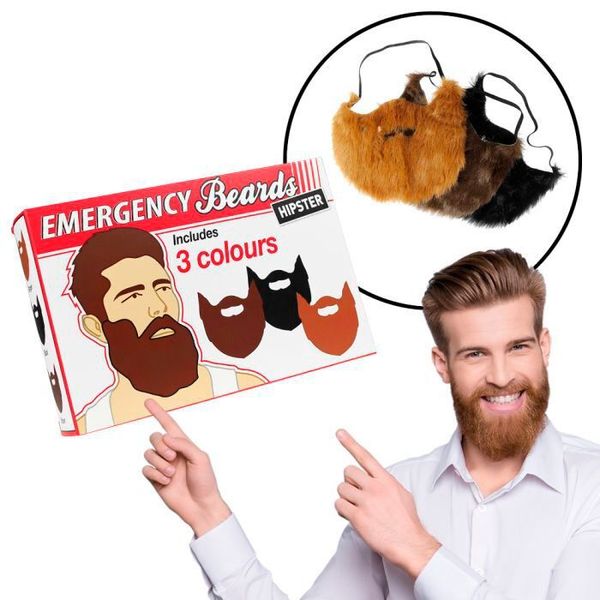 Vatertag ist ja auch ein bisschen Schaulaufen für die Männerwelt. Wer es mal mit einem Bart versuchen will: Monsterzeug bietet für 12,95 Euro Notfall Hipster Bärte an! (Monsterzeug.de)