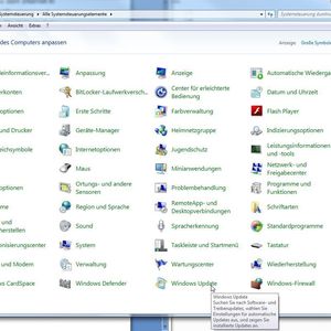 Über die Systemsteuerung von Windows können Sie „Windows Update“ einrichten.
