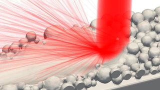 Raytracing simulation of the LPBF process (Source: Fraunhofer IWM)