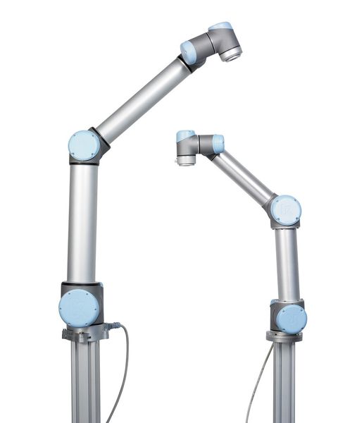 Roboterarme UR10 (links) und UR5 (rechts) von Universal Robots. (Bild: Universal Robots)