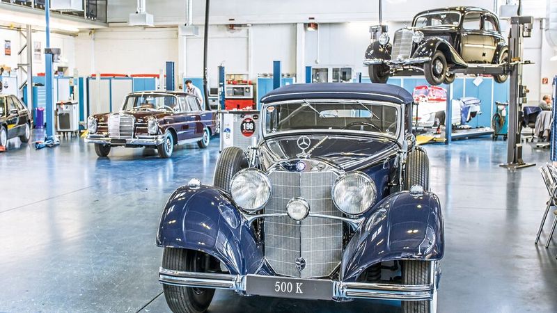Ein Großteil der Kienle-Werkstattmitarbeiter soll sein Auskommen künftig im Mercedes-Benz-Classic-Center in Fellbach finden.(Bild:  Mercedes-Benz AG)