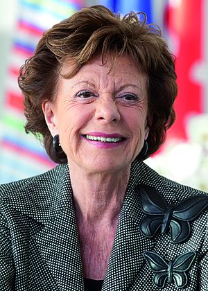 „Eine starke Roboterindustrie ist der Schlüssel für die künftige Wettbewerbsfähigkeit Europas.“   Neelie Kroes, Vizepräsidentin der Europäischen Kommission, bei der Unterzeichnung einer Public-Private-Partnership mit EU-Robotics. (Archiv: Vogel Business Media)