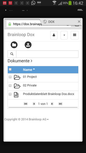 Brainloop Dox auf mobilen Endgeräten. (Brainloop)