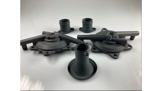 Laser-sintered components made from Luvosint PA613 9711 CF (Source: Lehvoss)