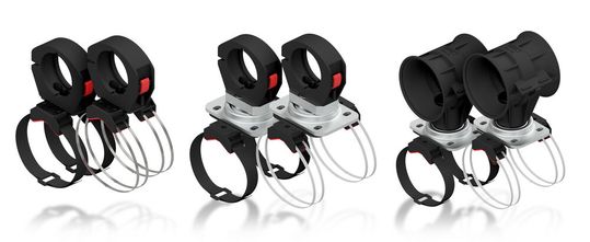 Das FHS-Baukastensystem ermöglicht vielfältige Kombinationsmöglichkeiten zur dynamischen Energieführung an unterschiedlichen Robotern.(Bild:  Murrsystems)