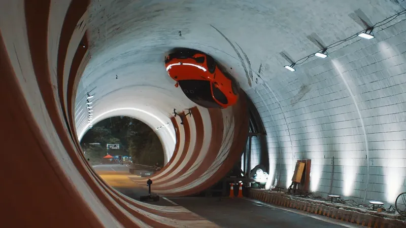 Voyah bewirbt das Modell Passion S mit einem Stunt in einem Tunnel.(Bild:  Voyah)
