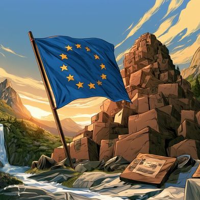 Entwarnung: Ein nun veröffentlichtes Paper der EU-Kommission widerspricht den bisherigen Auslegungs-Plänen der Verpackungsmittelbehörde ZSVR in Deutschland. (Bild: Midjourney / KI-generiert)