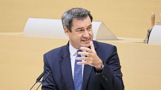 CSU-Chef Markus Söder sprach sich erneut für ein Ende fossiler Kraftstoffe bis 2035 aus. (Bild: Bildarchiv Bayerischer Landtag, Foto: Stefan Obermeier)