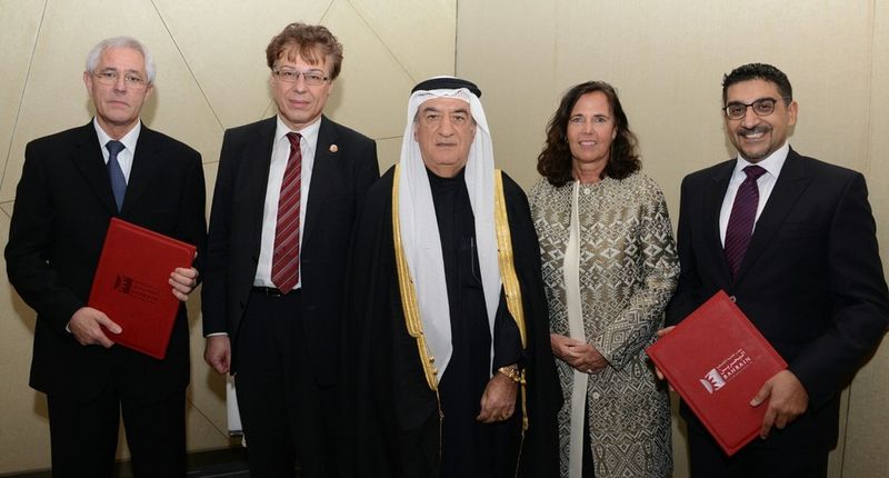 Dr. Karl Paetz Lauter, Managing Director and Vicepresident for Research and Innovation Armacell, Dr. Herbert Jakoby, chairman of NRW.INVEST as well as Germany's ambasador in Bahrain, Sabine Taufmann, among local authorities. (Picture: Bahrain Economic Development Board)