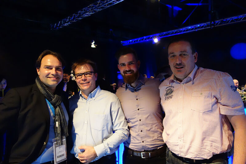 (v. l.) Michael Frey, freyraum, Ingo Zschierlich, Daniel Aßmann und Sven Donath, bluechip (Bild: IT-BUSINESS)