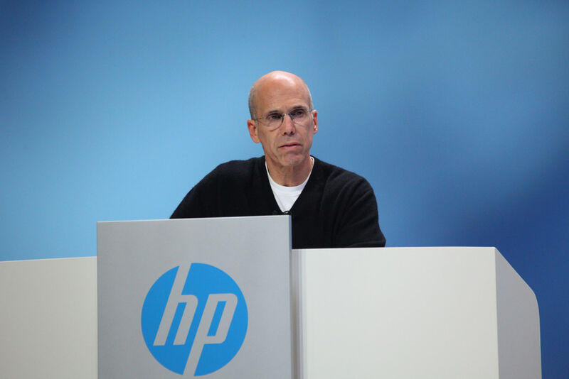 Jeffrey Katzenberg, CEO von Dreamworks und alter Spetzel von Whitmann wurde engagiert als HP-Kunde, um ebenfalls Stimmung für den Hersteller zu machen. (HP)