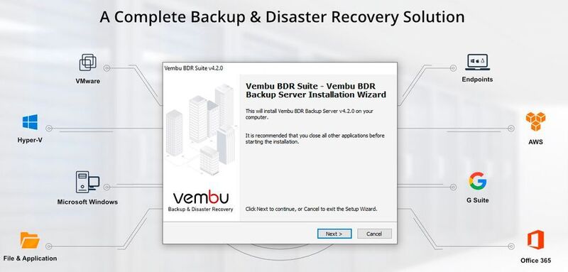 Komplettlösung für Backup und DR: die Vembu BDR Suite. (Joos/Vembu (Screenshot))