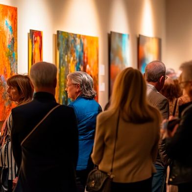Von der Kunst zur Technik: Der Gallery Walk ist eine Ausstellung für Healthcare Spezialisten, die sich in innovativen Projekten mit Interoperabilität und FHIR-basierten Anwendungen auseinandersetzen. (Bild: © Road Red Runner – stock.adobe.com / KI-generiert)