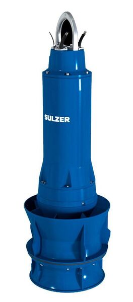 Die Rohrschachtpumpen der VUPX-Reihe von Sulzer eignen sich besonders für Anwendungen, bei denen große Mengen an Regenwasser oder Prozesswasser auf eine maximale Förderhöhe von zwölf Meter gepumpt werden müssen. (Bild: Sulzer)