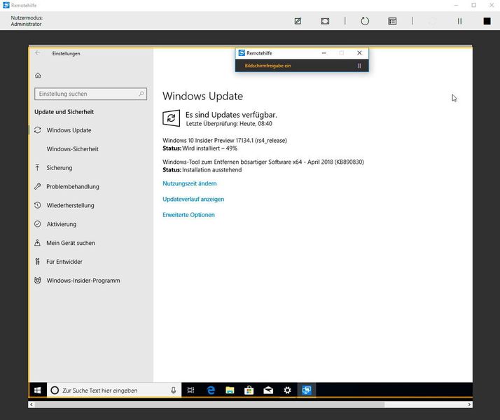 Remotehilfe: Kostenlose Fernwartung mit Windows 10 || Bild 5 / 9