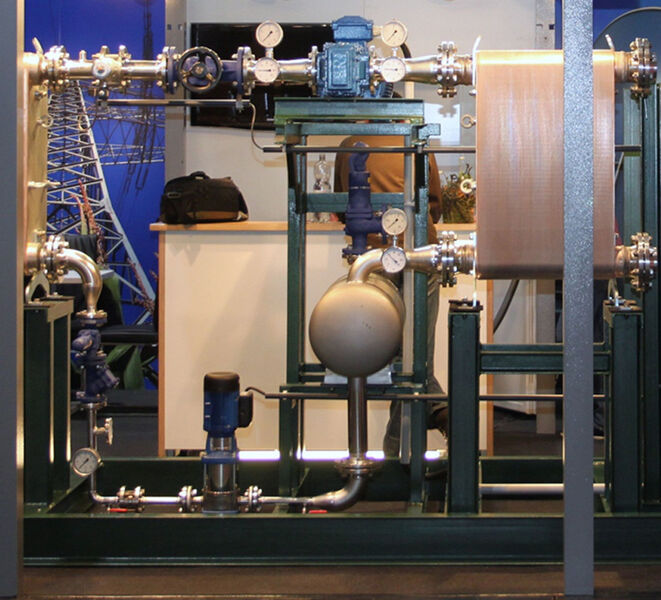 Das ORC-Modul von Enva Systems ist in der Lage, industrielle Abwärme unter 100°C wirtschaftlich zu verstromen. (Bild: Enva Systems)