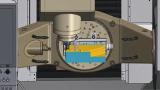 In der automatischen Abtragsimulation findet parallel zum realen Zerspanprozess ein  virtueller Zerspanprozess statt.  (Chiron)